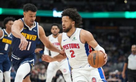 Harris y Cunningham anotan 22 puntos cada uno y Pistons vencen 109-107 a Nuggets