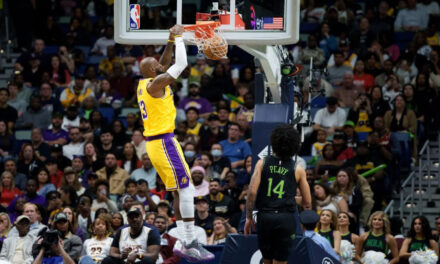 James y Doncic anotan 30 cada uno para ayudar a los Lakers a contener a los Pelicans 111-103