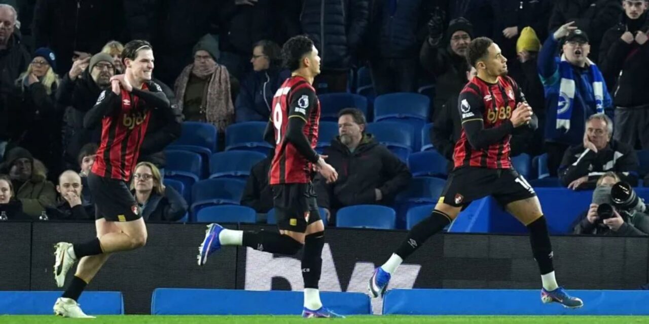 Gol de chilena de Kostoulas al final salva un punto para Brighton en empate 1-1 con Bournemouth