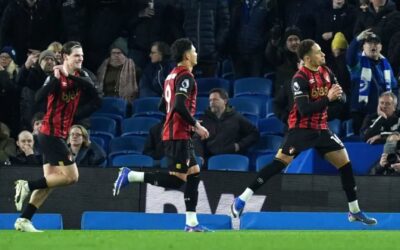 Gol de chilena de Kostoulas al final salva un punto para Brighton en empate 1-1 con Bournemouth