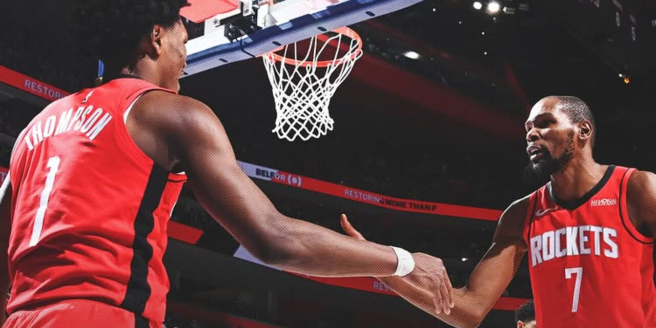 32 puntos de Durant ayudan a Rockets a romper la racha de cuatro victorias de Pistons