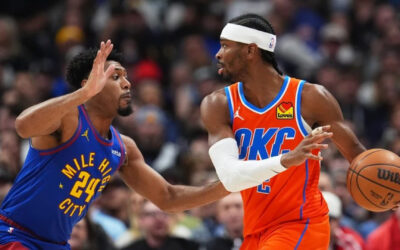 Thunder venció a Nuggets 121-111 gracias a los 34 puntos de Gilgeous-Alexander