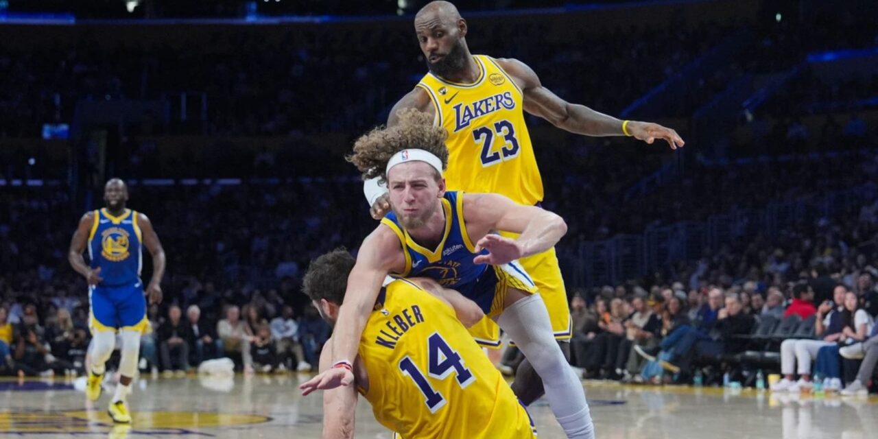 LeBron James suma 20 puntos y 10 asistencias para liderar a los Lakers sin Luka ante los Warriors