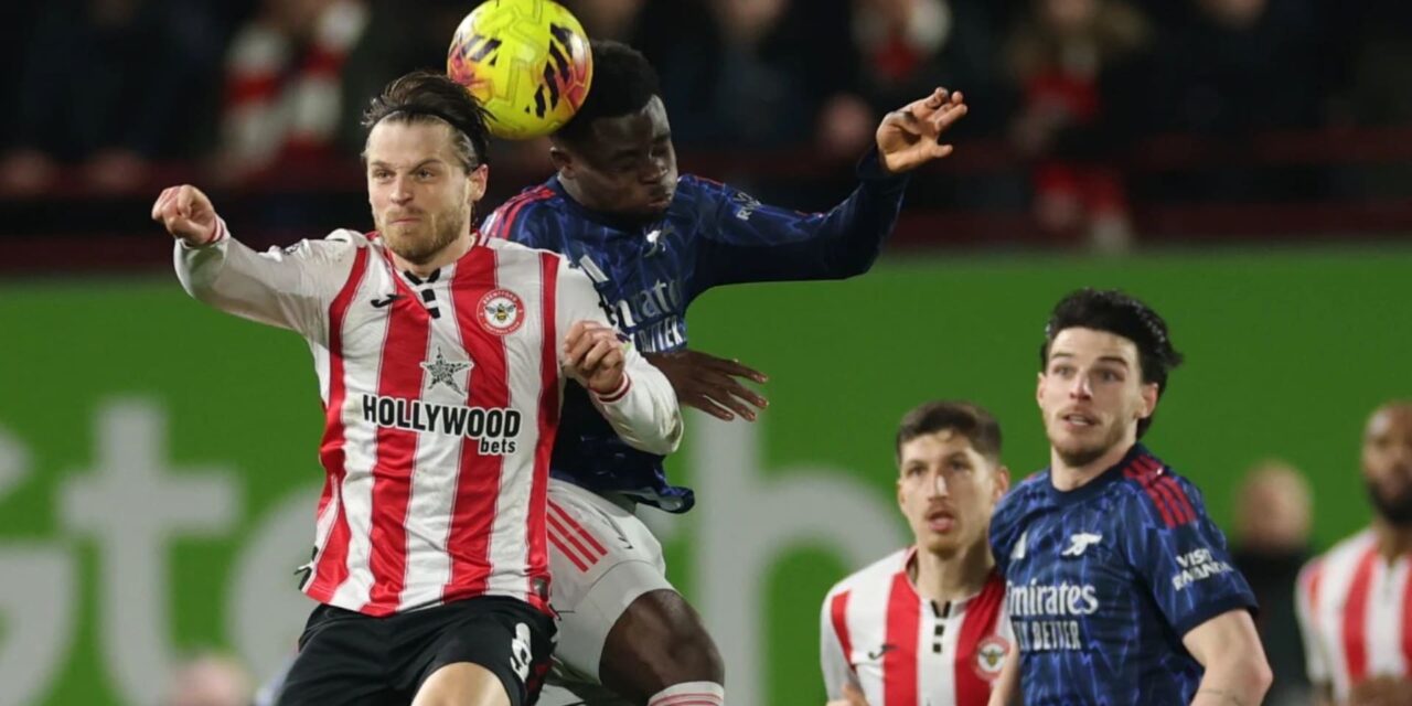 La aspiración del Arsenal al título de la Premier League se ve afectada tras el empate 1-1 en Brentford