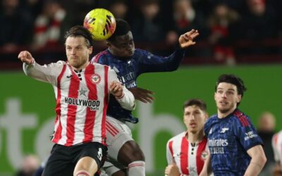 La aspiración del Arsenal al título de la Premier League se ve afectada tras el empate 1-1 en Brentford