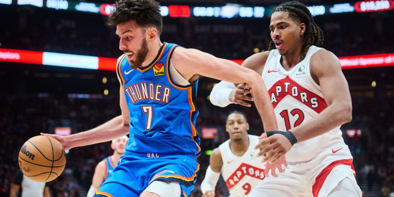 Thunder, el mejor de la NBA, vence a Raptors por 116-107
