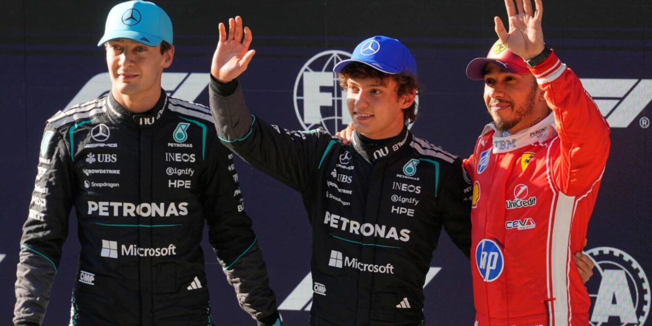 Antonelli consigue la pole en Gran Premio de China, Russell gana el sprint