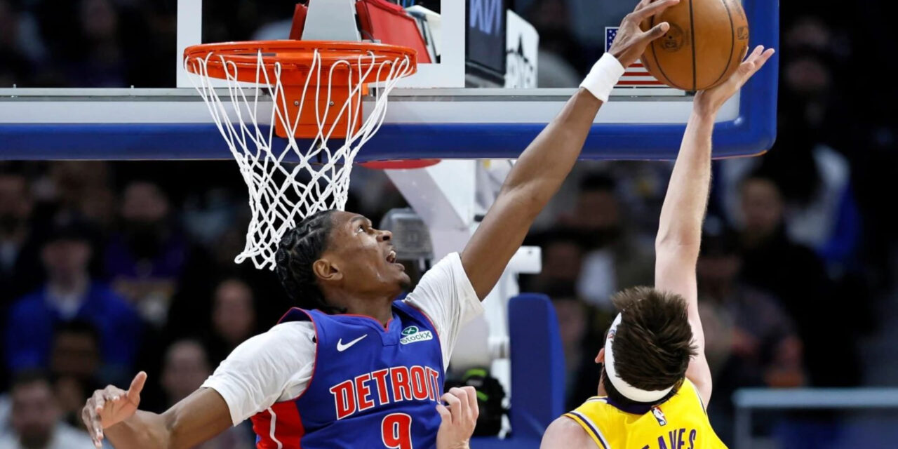 Pistons vencen 113-110 a los Lakers y cortan su racha de 9 victorias