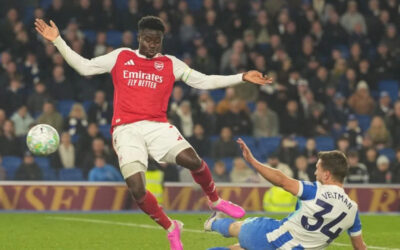 Arsenal se escapa en la cima de la Premier tras victoria 1-0 en Brighton