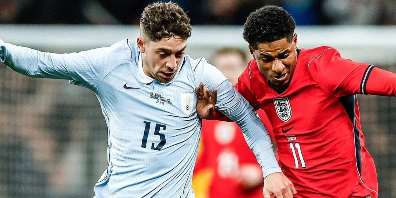 Empató Uruguay en el último minuto ante Inglaterra