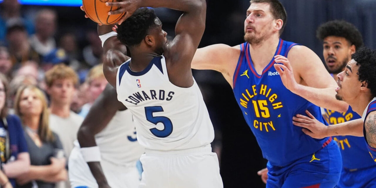 Anthony Edwards y los T-Wolves avanzan al cuarto lugar en el Oeste con una victoria de 117-108 sobre los Nuggets