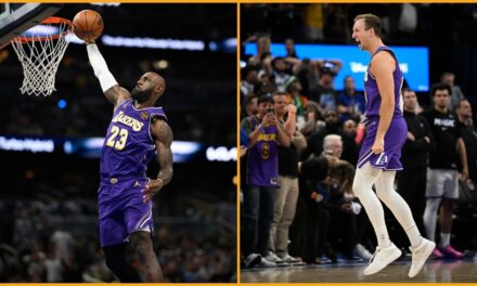 LeBron James rompe el récord de la NBA de partidos jugados, Luke Kennard anota un triple ganador en la victoria de los Lakers ante Orlando