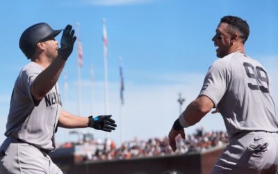 Aaron Judge, conecta un jonrón de dos carreras para terminar con un inicio de temporada de 0 de 7, mientras Nueva York vence a los Giants 3-0