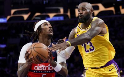 Sin Doncic, LeBron James logra triple-doble y Lakers vencen 120-101 a Wizards