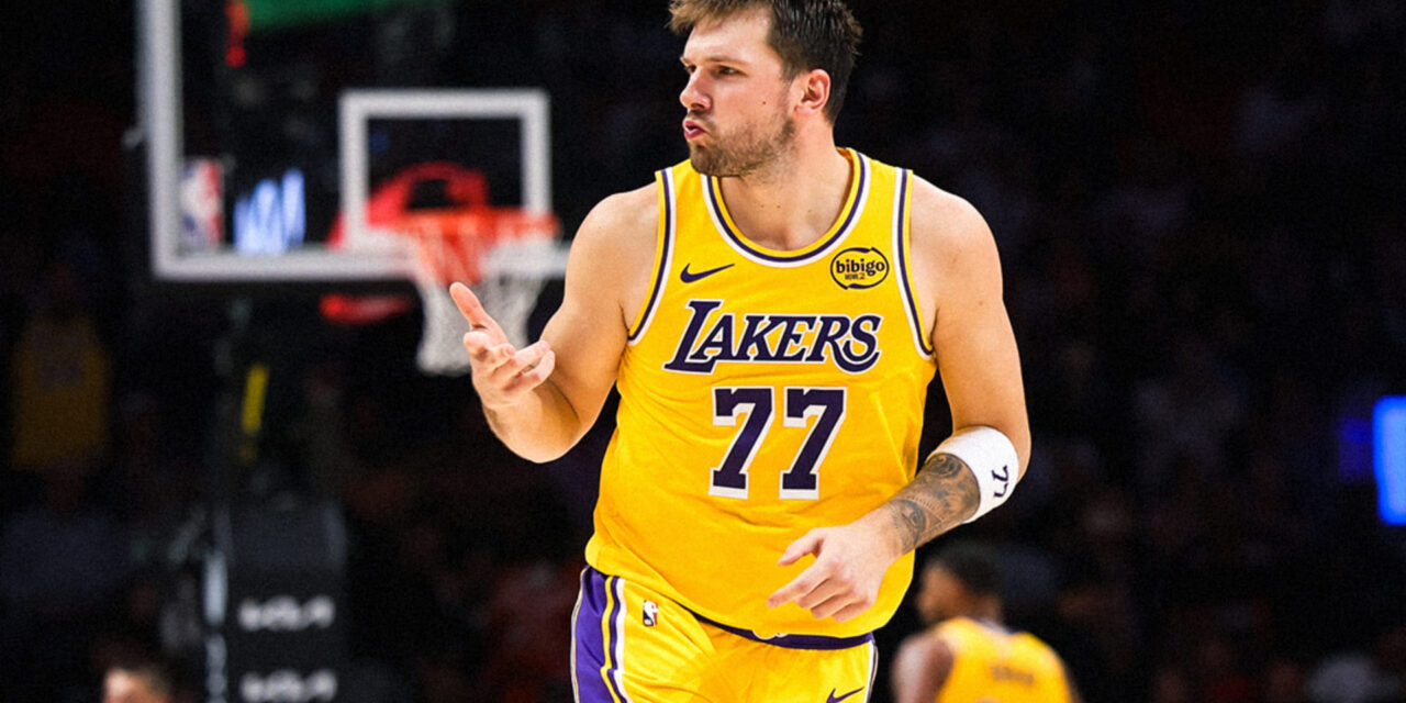 Doncic anota 60 y LeBron consigue récord mientras Lakers vencen al Heat
