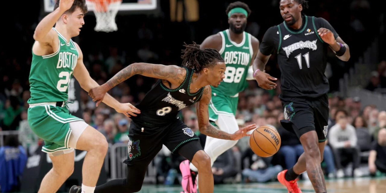 Timberwolves cortan racha de 18 derrotas en Boston al vencer 102-92 a Celtics