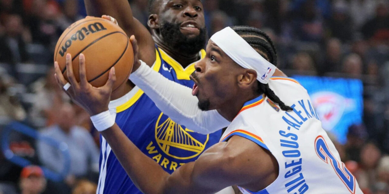 Gilgeous-Alexander anota 27 y Thunder vence a Warriors 104-97 para hilvanar 5ta victoria