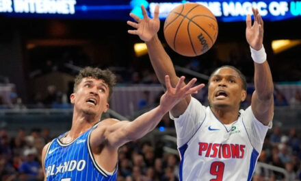 Pistons llegan a seis victorias seguidas como visitantes al derrotar 106-92 al Magic