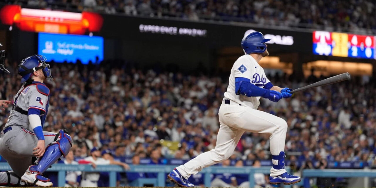 La noche de tres jonrones de Max Muncy culmina con la victoria de Dodgers sobre los Rangers por 8-7