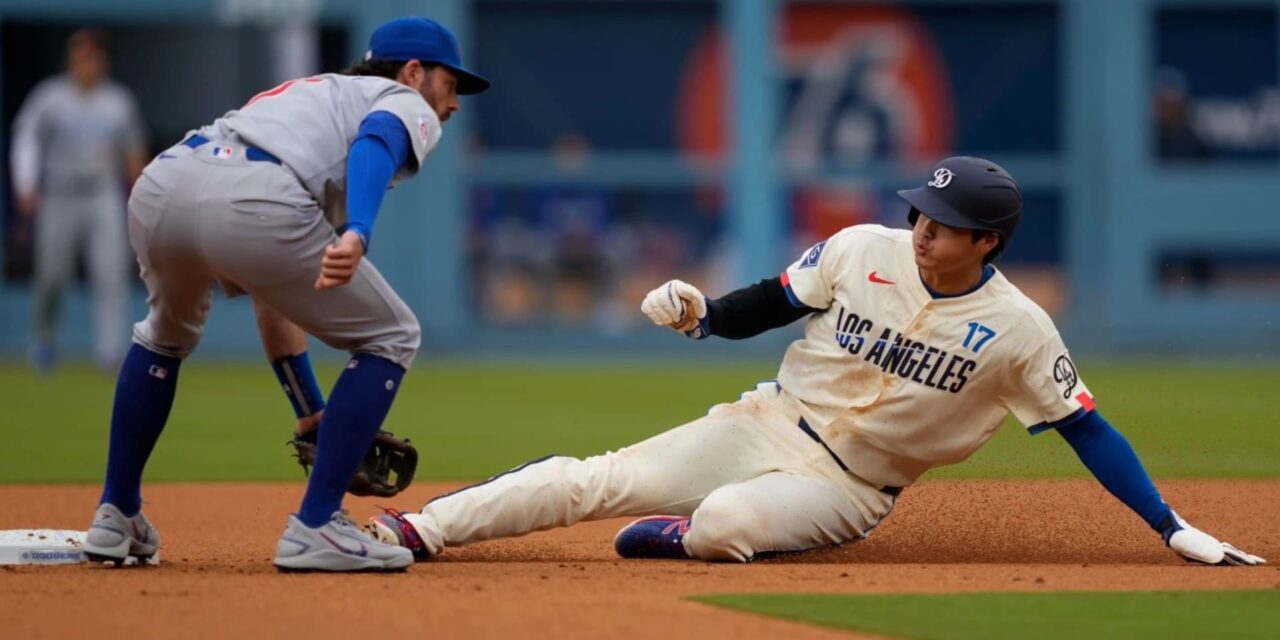 Los Dodgers anotaron 6 carreras en la cuarta entrada para romper la racha de 10 victorias consecutivas de los Cubs con una victoria de 12-4.