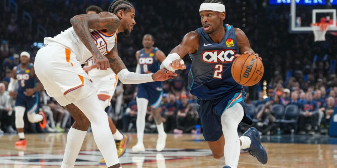 Gilgeous-Alexander anota 37 puntos mientras el Thunder vence a los Suns para ponerse 2-0 en su serie