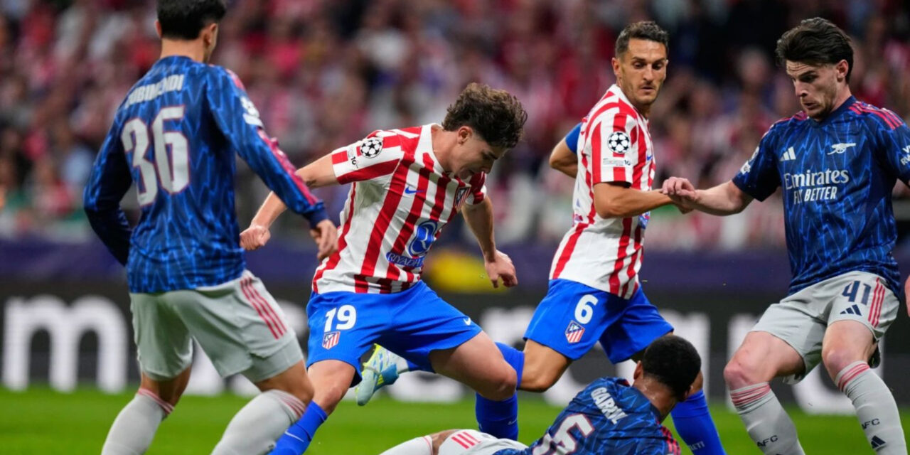 Arsenal y Atlético intercambian goles de penal en empate 1-1 en ida de semifinales de Champions