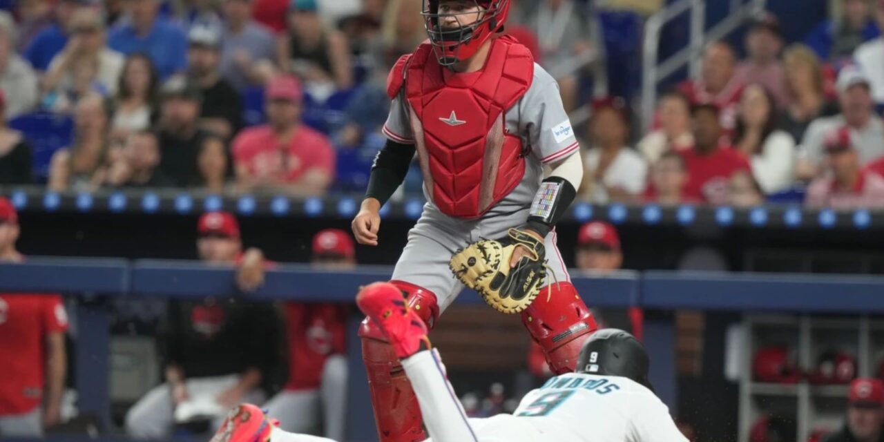 Caissie y Sanoja conectan 3 hits cada uno en victoria de Marlins ante Rojos, 8-1