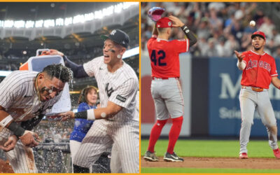 Angelinos sueltan elevado en el 9no y Yankees aprovechan; doble de Caballero les da triunfo 5-4