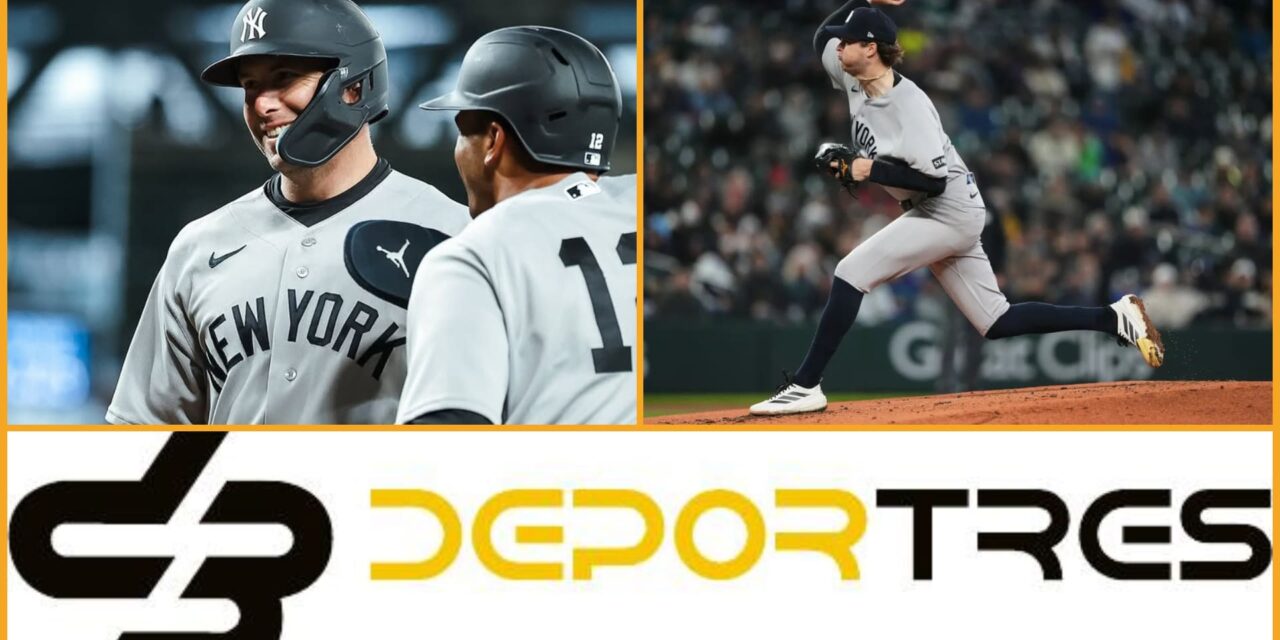 Schlittler, Goldschmidt y Rice lideran a los Yankees a una victoria de 5-3 sobre los Mariners(Video D3 completo 12:00 PM)
