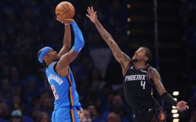 Gilgeous-Alexander anotó 25 puntos y el Thunder, campeones defensores, abrieron los playoffs con una victoria de 119-84 sobre los Suns