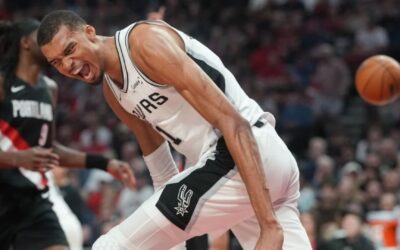 Wembanyama vuelve tras conmoción cerebral y Spurs vencen 114-93 a Blazers y ponen la serie 3-1