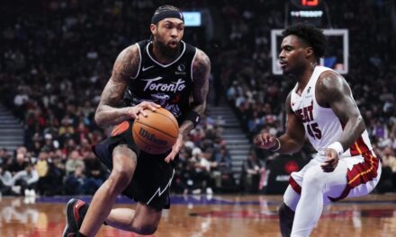 Ingram anota 38 puntos, su mejor marca de la temporada, y los Raptors se acercan a los playoffs al vencer al Heat