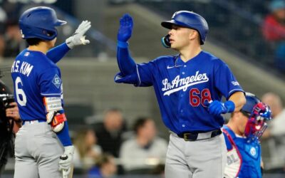 Dalton Rushing conecta dos jonrones y los Dodgers aplastan a los Blue Jays 14-2.