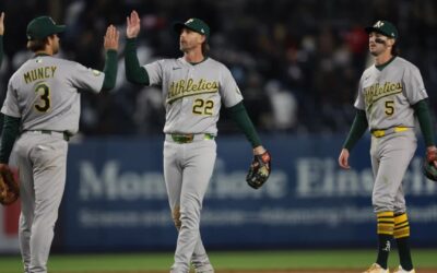 El elevado de sacrificio de Rooker en la novena entrada le da la victoria a los Athletics sobre los Yankees