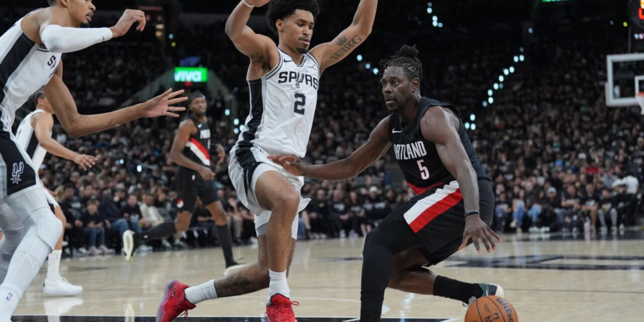 Trail Blazers remontan para vencer 106-103 a Spurs e igualar serie tras lesión de Wembanyama