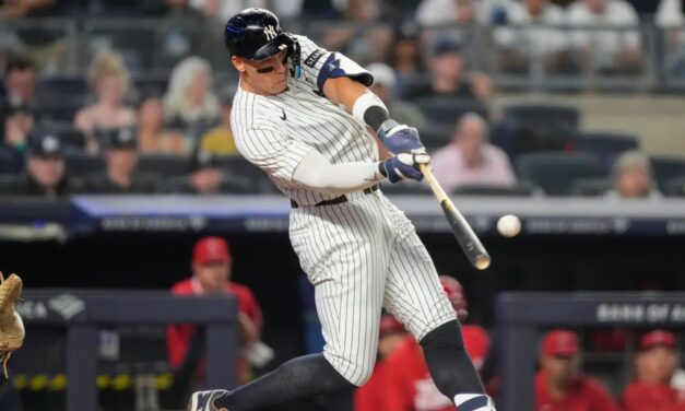 Judge y Grisham conectaron dos jonrones, superando los dos jonrones de Trout en la victoria de los Yankees por 11-10 sobre los Angels