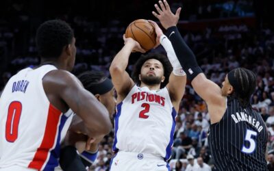Los Pistons vencieron a los Magic 98-83 en el segundo partido para igualar la serie y poner fin a la racha de derrotas en casa más larga en los playoffs de la NBA.