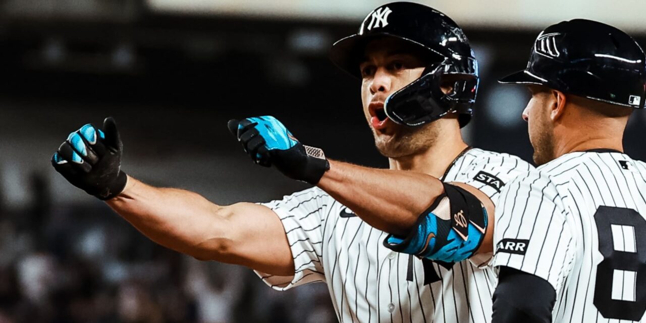 Stanton logra su primer robo de base desde 2020 y conecta un sencillo de dos carreras en la victoria de los Yankees por 9-7 sobre los Marlins