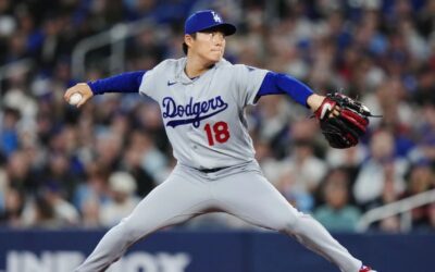 Yamamoto lanzó 6 entradas, Ohtani extendió su racha de juegos embasándose a 42 y los Dodgers vencieron a los Blue Jays 4-1