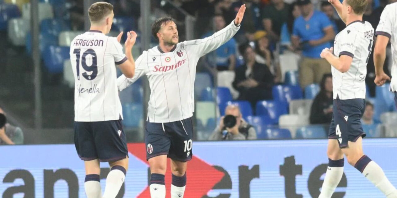 Gol acrobático en el descuenta le da al Bologna triunfo sorpresa ante el Napoli