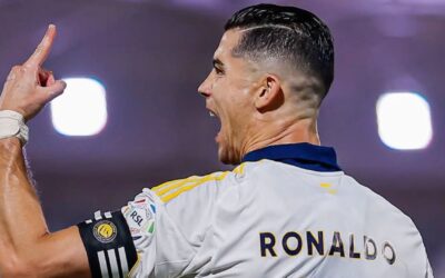 Cristiano Ronaldo marca su gol número 100 en la Saudi Pro League.