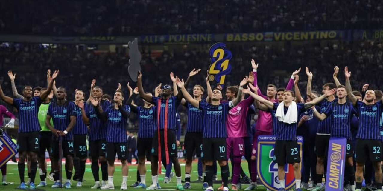 Inter de Milán asegura el título de la Serie A con tres jornadas por disputar