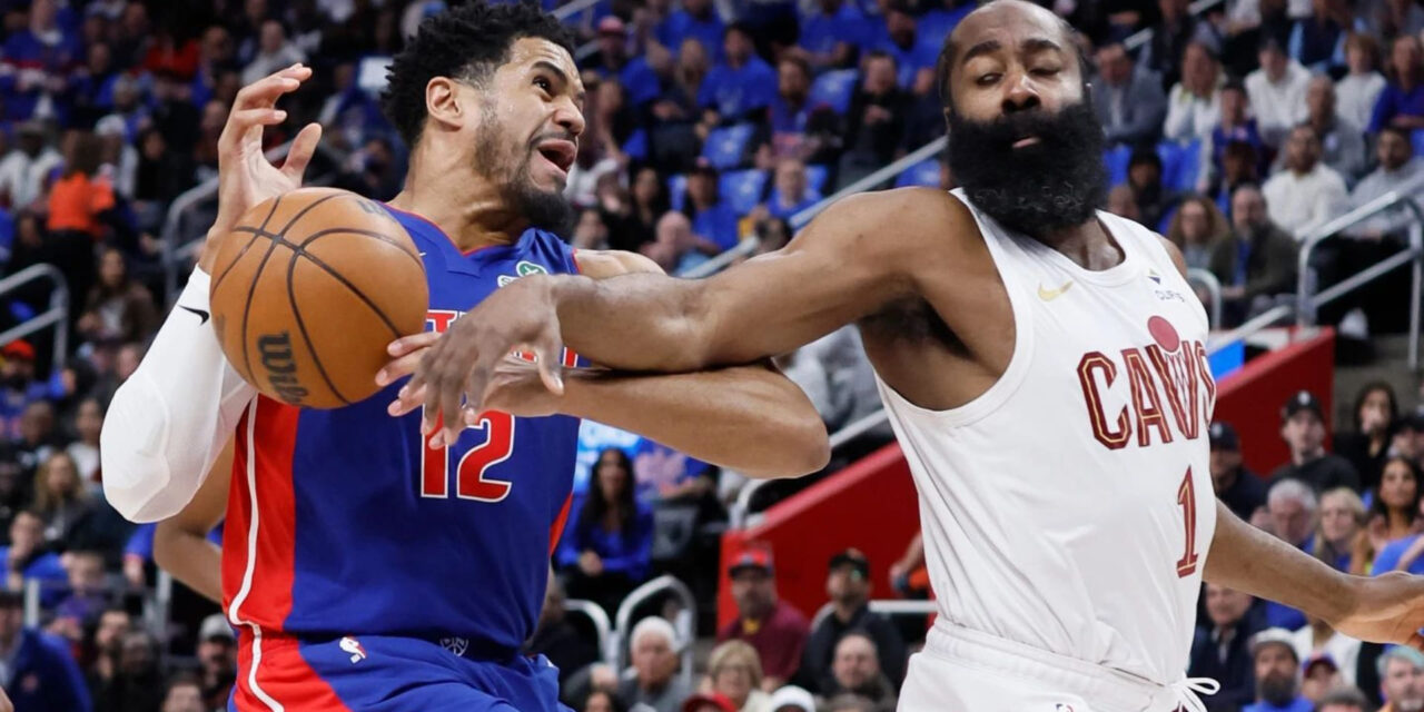 James Harden anota 30 puntos y los Cavaliers remontan ante los Pistons 117-113 en tiempo extra para tomar la delantera en la serie 3-2.