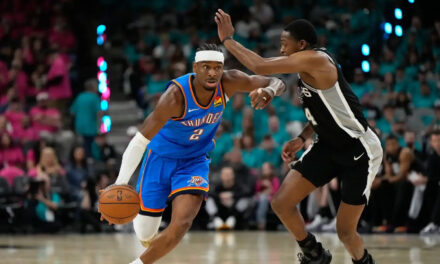 Gilgeous-Alexander y la banca llevan a Thunder a victoria ante Spurs y a ventaja de 2-1 en la serie