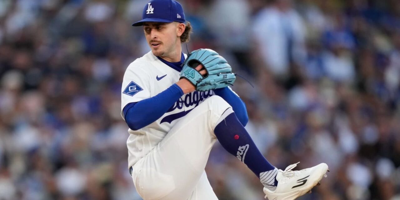 Dodgers vencieron a los Phillies con 9 ponches de Justin Wrobleski y 4 jonrones