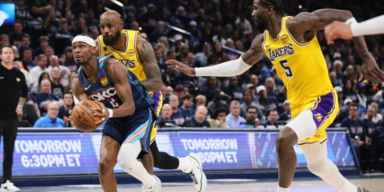 Holmgren y Gilgeous-Alexander anotan 22 puntos; el Thunder vence a los Lakers y se pone 2-0 en las semifinales del Oeste.