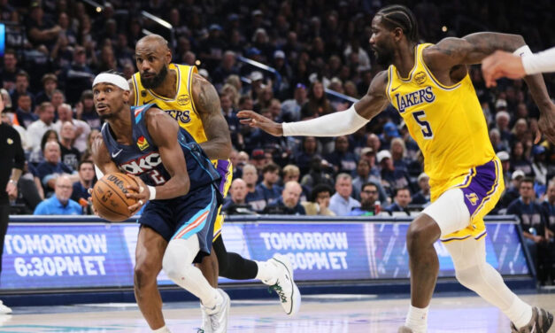 Holmgren y Gilgeous-Alexander anotan 22 puntos; el Thunder vence a los Lakers y se pone 2-0 en las semifinales del Oeste.