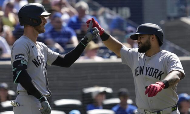 Los Yankees vencieron a los Blue Jays 3-1 y consiguieron su quinta victoria en los últimos 6 partidos.