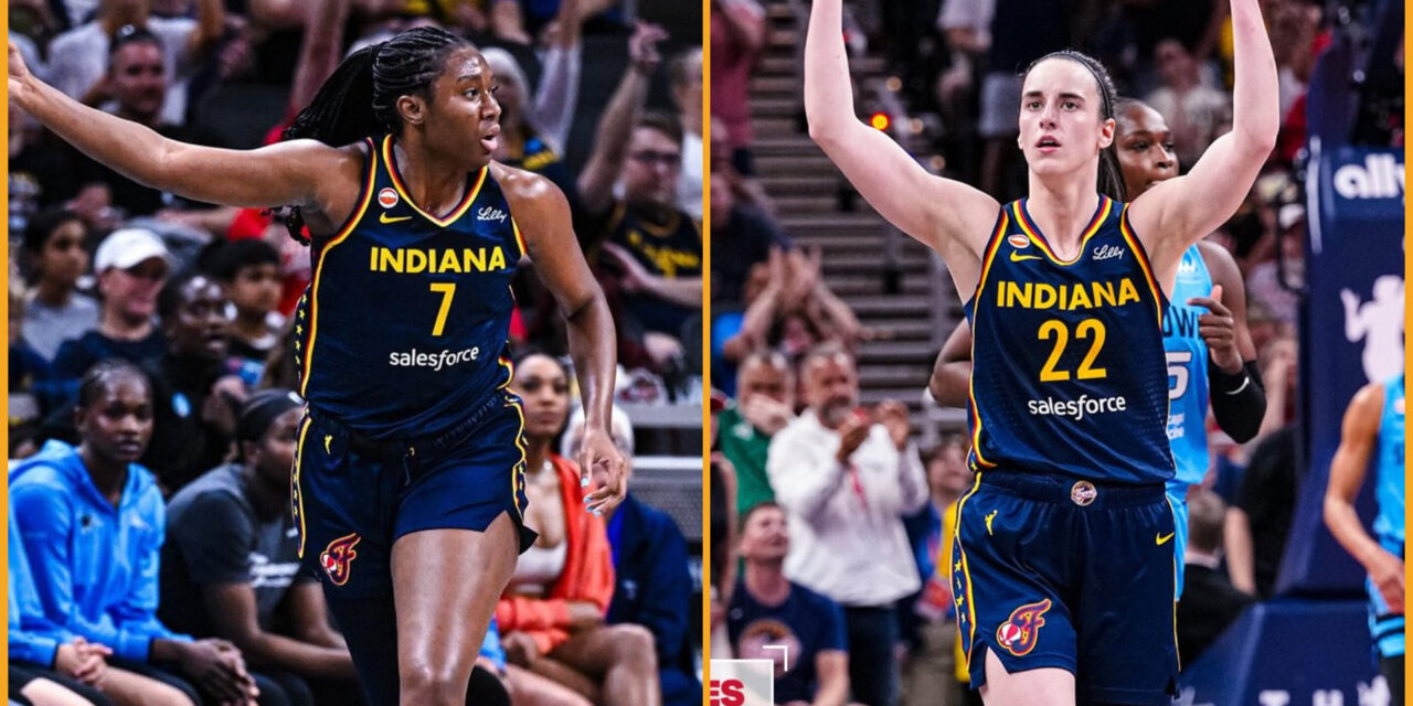 Aliyah Boston anotó 34 puntos y Caitlin Clark sumó 32 para liderar a Fever en su victoria sobre Sky por 114-106 en tiempo extra.