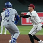 Ketel Marte conecta un jonrón solitario en la novena entrada, los Diamondbacks remontan tras una aparatosa colisión para vencer a los Dodgers 3-2.